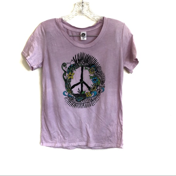3 for $25 NWOT Peace Sign Floral Tee Shirt - Picture 1 of 4